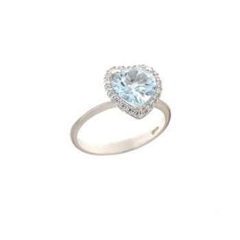 Anello con pietra azzurra