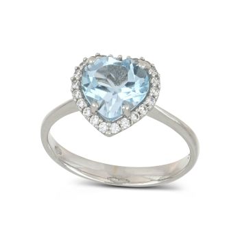 Anello con pietra azzurra