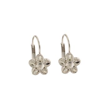 Openworked flower earrings