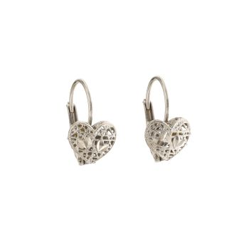 Openworked heart earrings