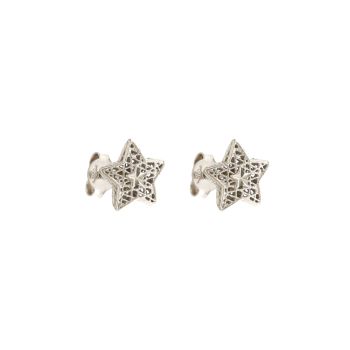 Openworked star earrings