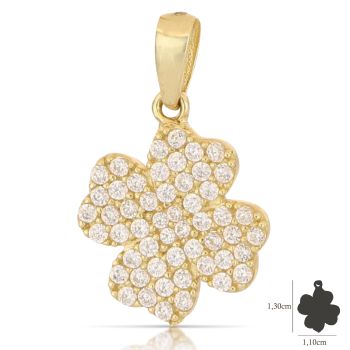 Pendente quadrifoglio giallo