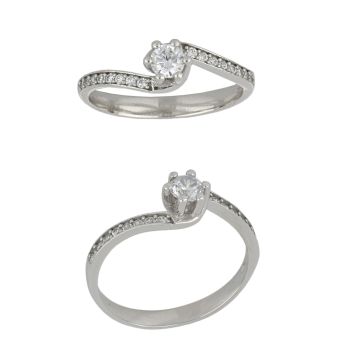 Anello solitario 6 griffe