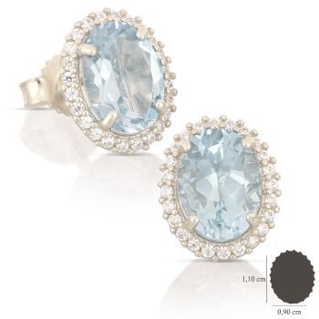 Orecchini con pietra azzurra