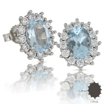 Orecchini con pietra azzurra