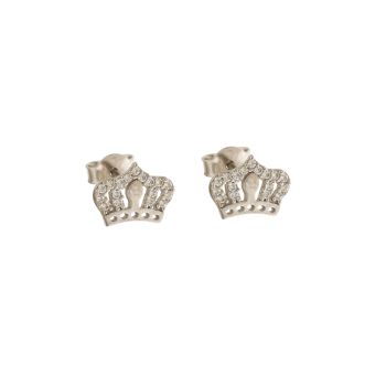 Crown zircon earrings