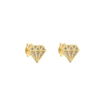 Diamond zircon earrings