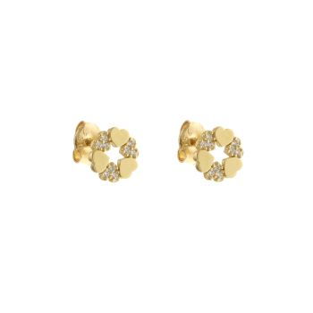 Hearts zircon earrings