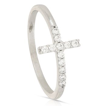 Zirconed Cross ring