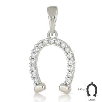Pendente Ferro di cavallo bianco