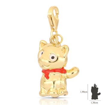 Pendente Gatto con moschettone