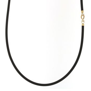 Rubber and gold necklace