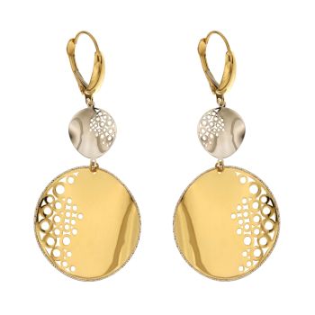Drop openworked plate earrings