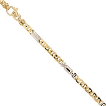 Bracciale pieno traversino alternato