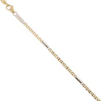 Bracciale pieno traversino alternato