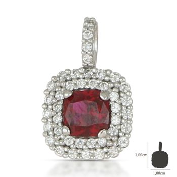 Pendente solitario rosso