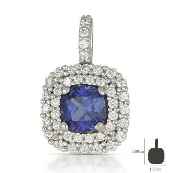 Pendente solitario blue