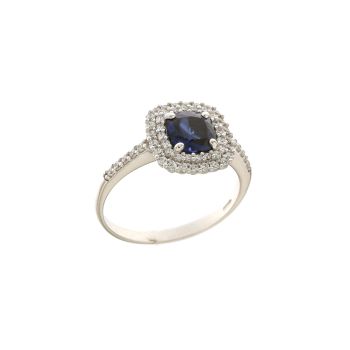 Anello con pietra blue