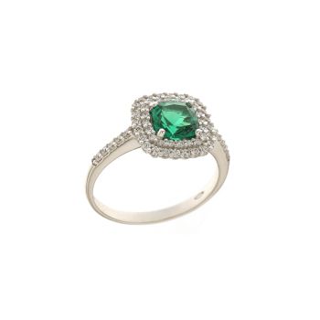 Anello con pietra verde