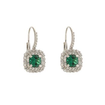Orecchini con pietra verde