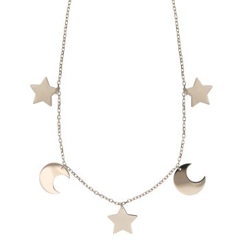 Star and moon necklace