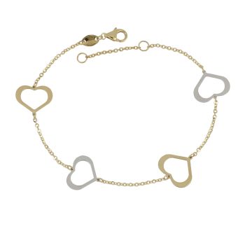 Bracciale con cuori