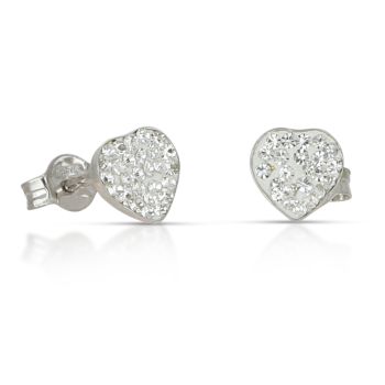 Orecchini cuore bianchi