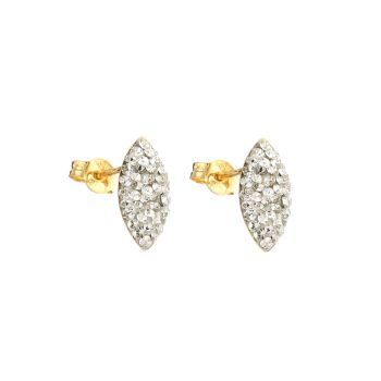 Orecchini ovali con zirconi