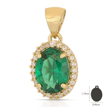 Pendente con pietra verde