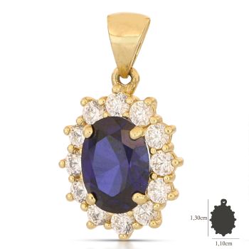 Pendente con pietra blue