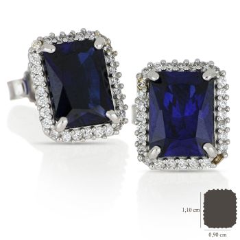 Orecchini con pietra blue