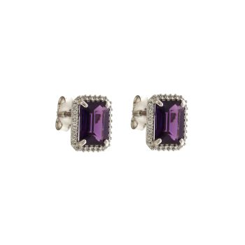 Orecchini con pietra viola
