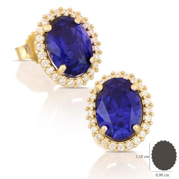Orecchini con pietra blue