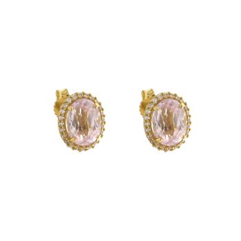 Pink gem earrings