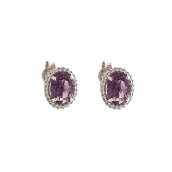 Orecchini con pietra viola