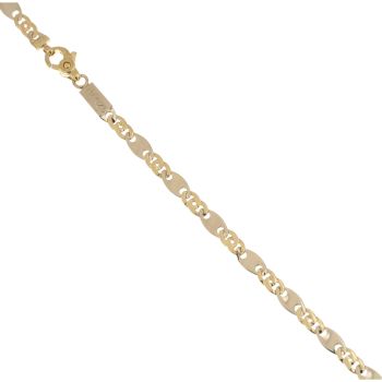 Bracciale pieno maglia tigre alternata