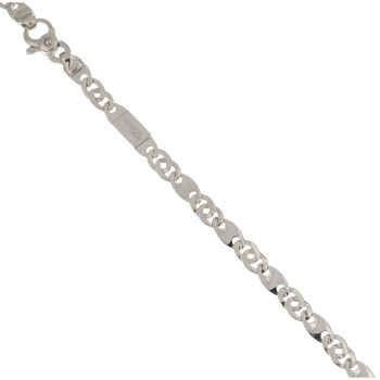 Bracciale pieno maglia tigre alternata