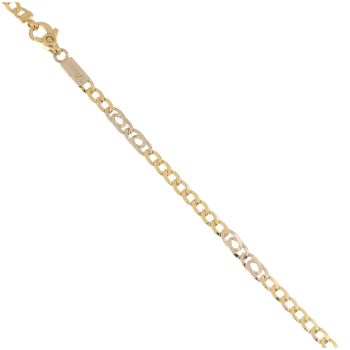 Bracciale pieno grumetta alternata