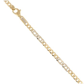 Bracciale pieno grumetta alternata