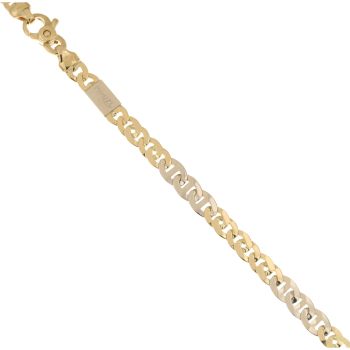 Bracciale pieno maglia tigre alternata