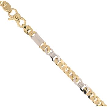 Bracciale pieno grumetta alternata
