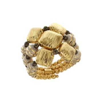 Anello con sfere e rombi