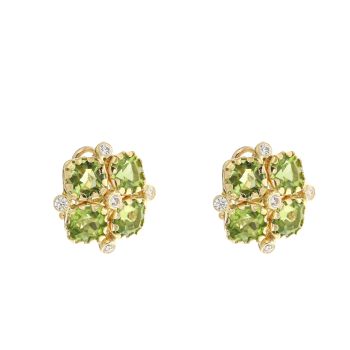 Green gem earring