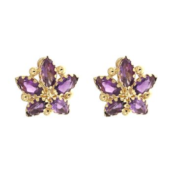 Violet gem earring