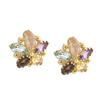 Colored gem earrings