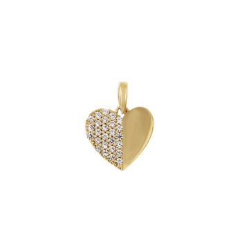 Pendente cuore con zirconi