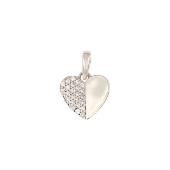 Pendente cuore con zirconi