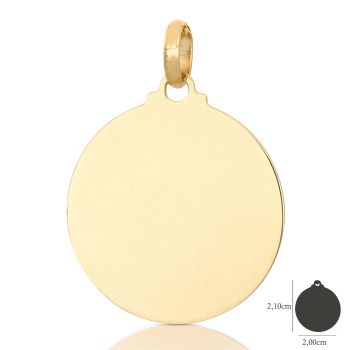 Medaglia tonda gialla mis5
