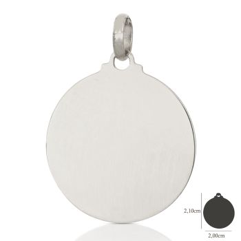 Medaglia tonda bianca mis5