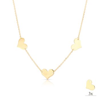 Girocollo con 3 cuori